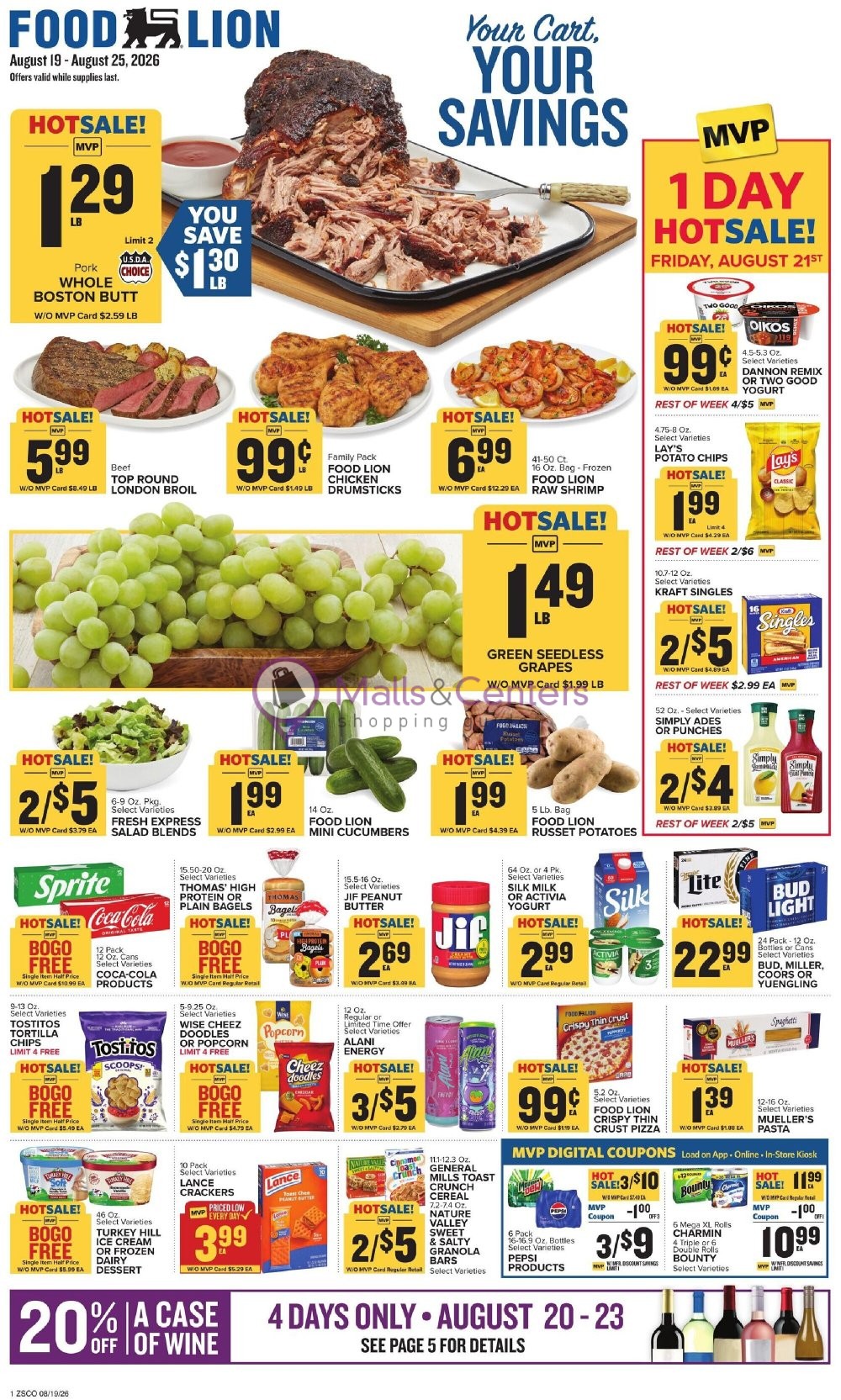Weekly ad for Food Lion valid: 08/19/2026 - 08/25/2026, page 1