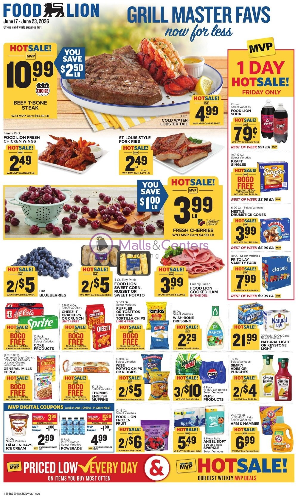 First page of weekly ad for Food Lion valid: 06/17/2026 - 06/23/2026