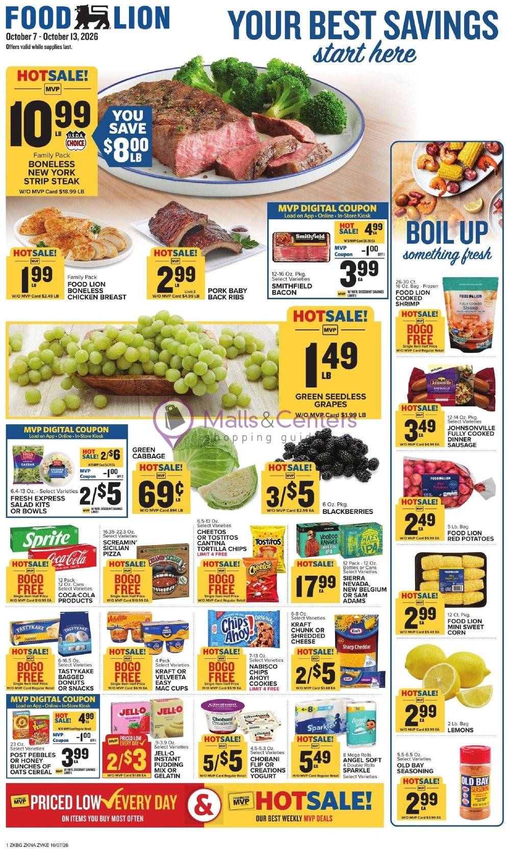 Weekly ad for Food Lion valid: 10/07/2026 - 10/13/2026, page 1