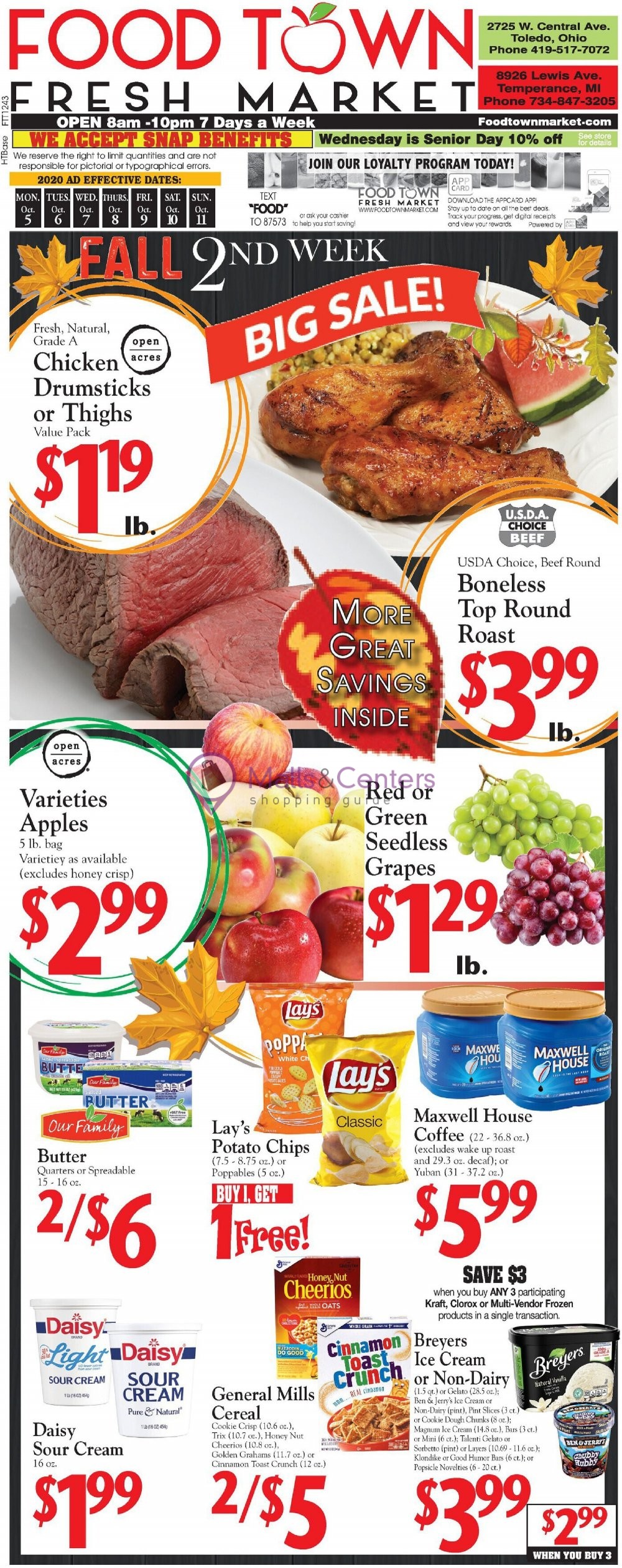 Food Town Fresh Market Weekly ad valid from 10/05/2020 to 10/11/2020