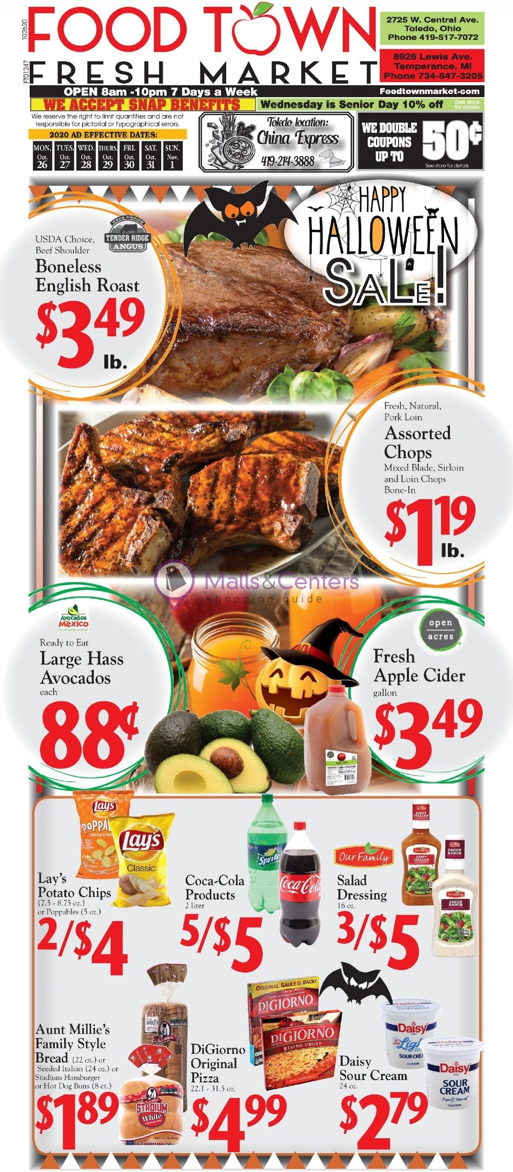 Food Town Fresh Market Weekly ad valid from 10/26/2020 to 11/01/2020
