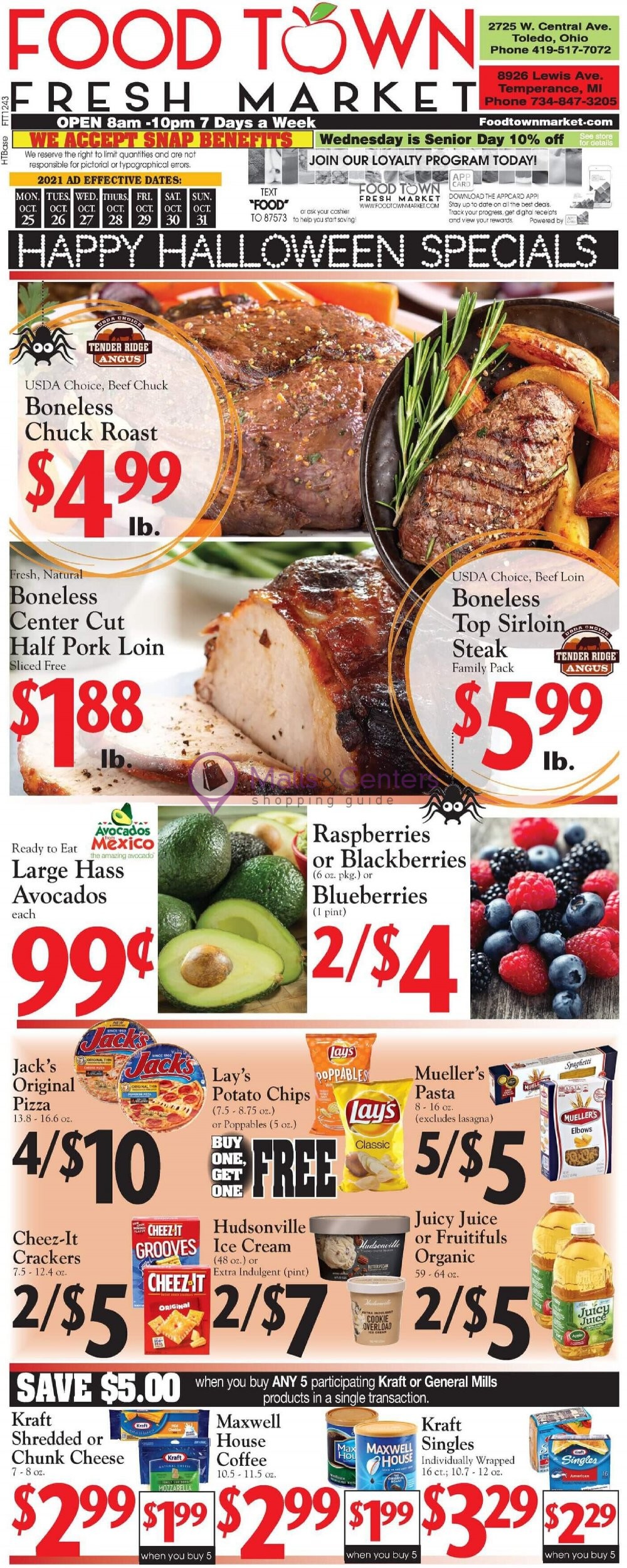Food Town Fresh Market Weekly ad valid from 10/25/2021 to 10/31/2021 MallsCenters