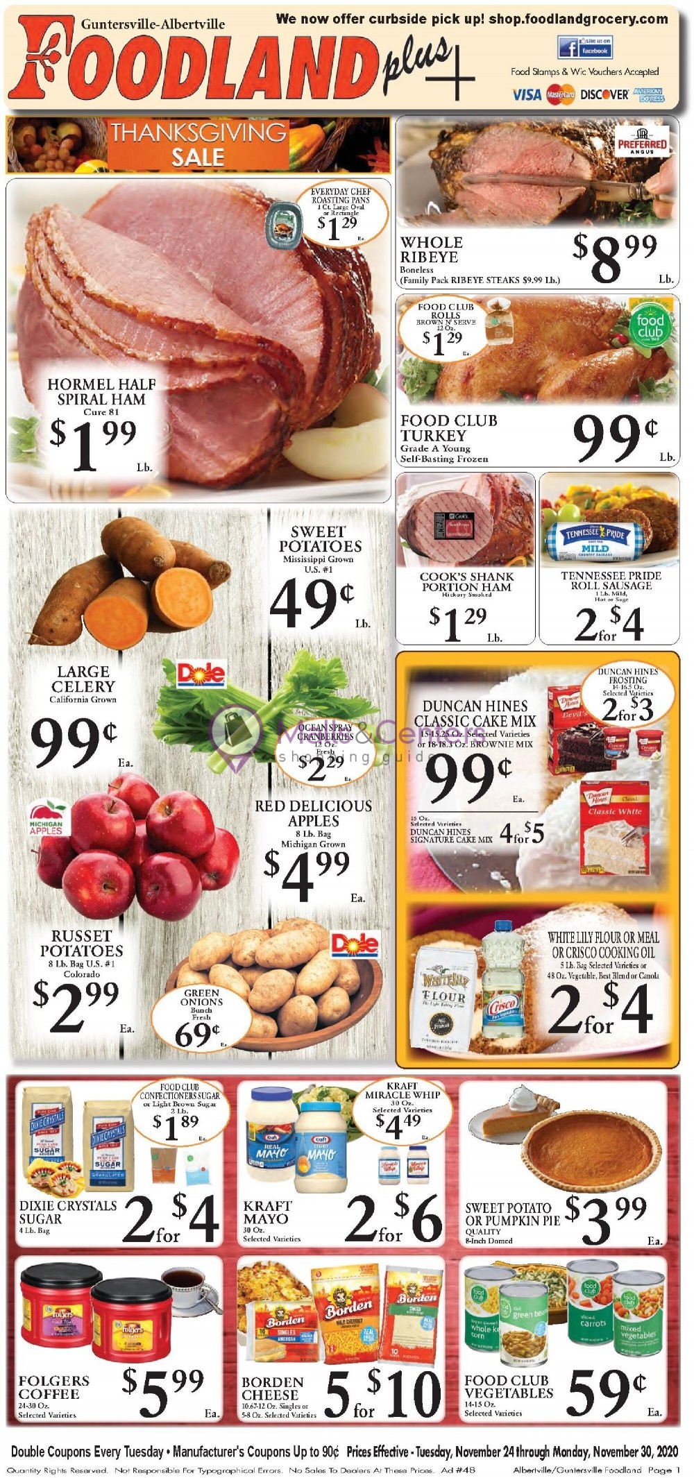 Foodland Grocery Weekly ad valid from 11/24/2020 to 11/30/2020