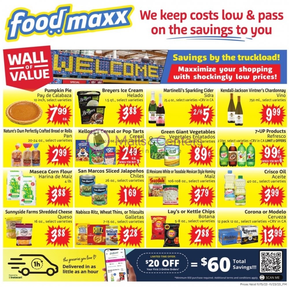 FoodMaxx Weekly ad valid from 11/15/2023 to 11/23/2023 MallsCenters