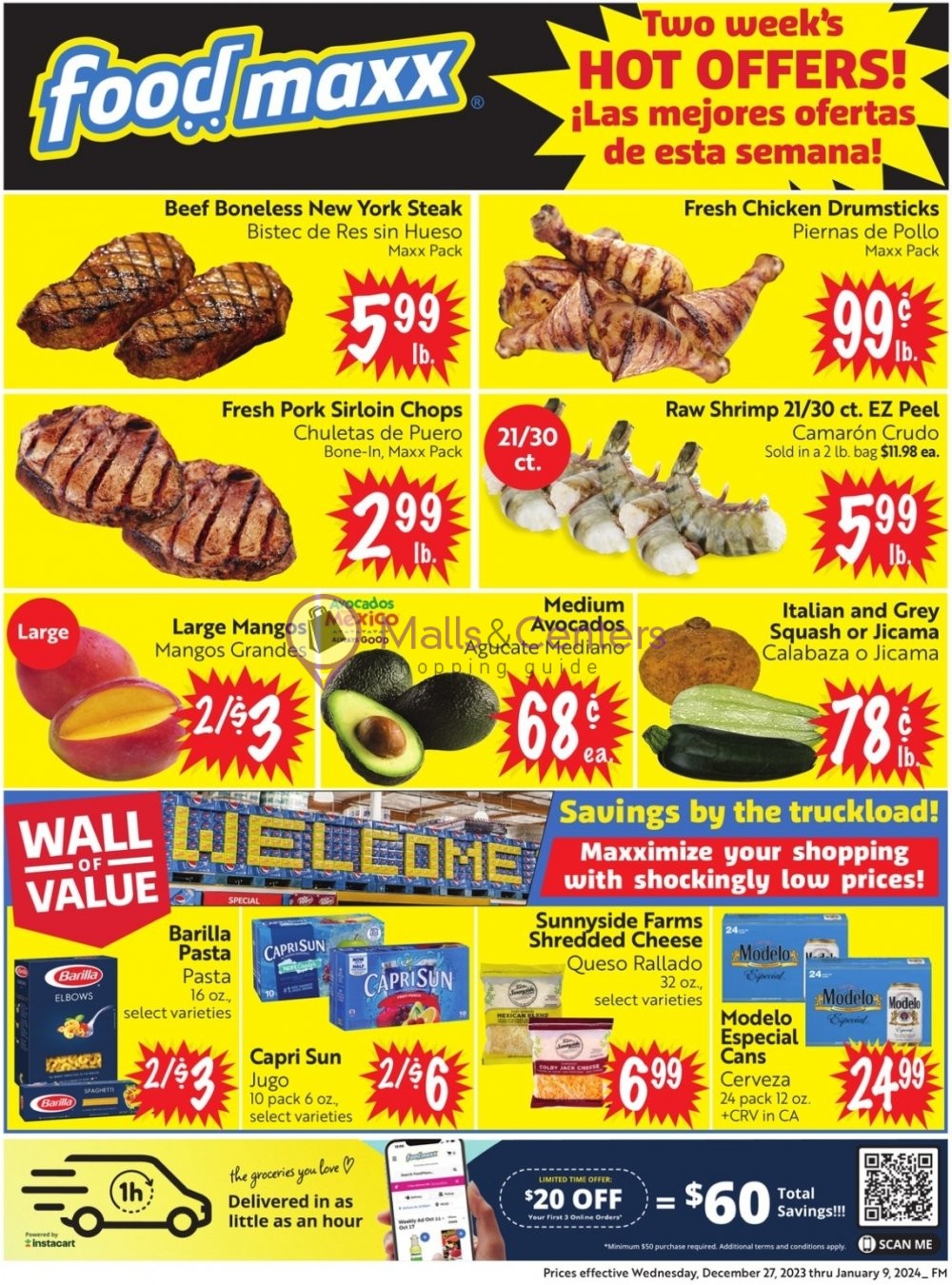 FoodMaxx Weekly ad valid from 12/27/2023 to 01/09/2024 MallsCenters