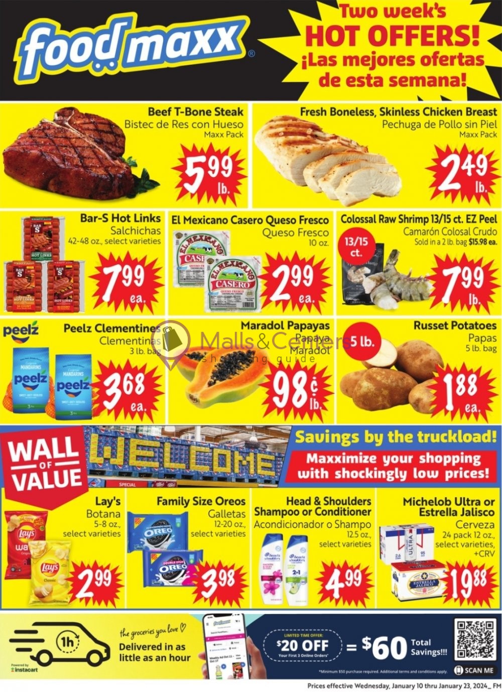 FoodMaxx Weekly ad valid from 01/10/2024 to 01/23/2024 MallsCenters