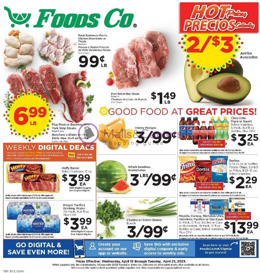 Foods Co. Weekly ad valid from 04/19/2023 to 04/25/2023 MallsCenters