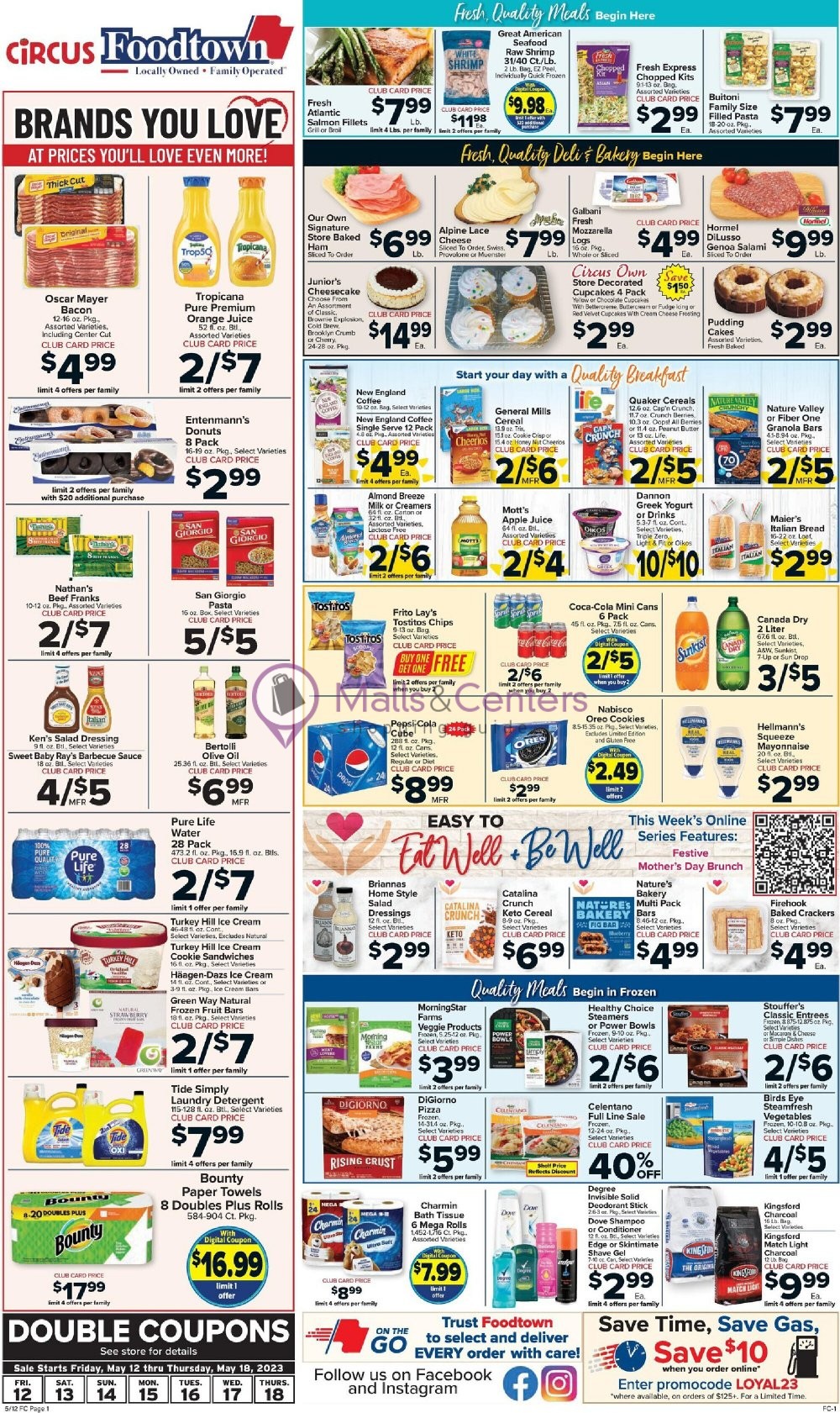 Foodtown Grocery Weekly ad valid from 05/12/2023 to 05/18/2023 MallsCenters
