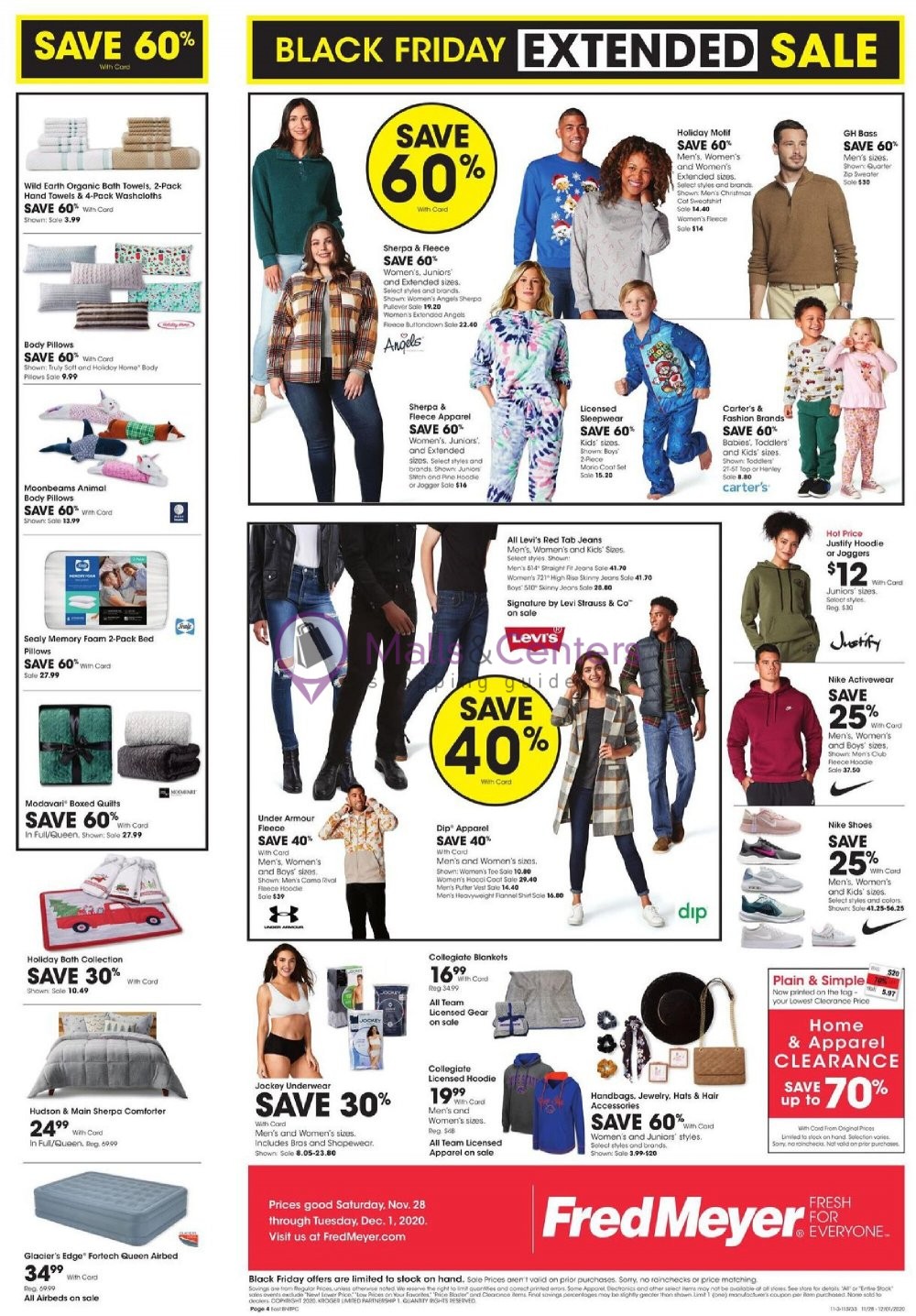 Fred Meyer Weekly ad valid from 11/28/2020 to 12/01/2020 MallsCenters