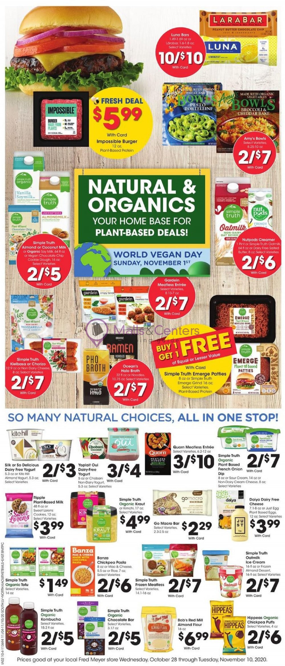 Fred Meyer Weekly ad valid from 11/04/2020 to 11/10/2020 MallsCenters