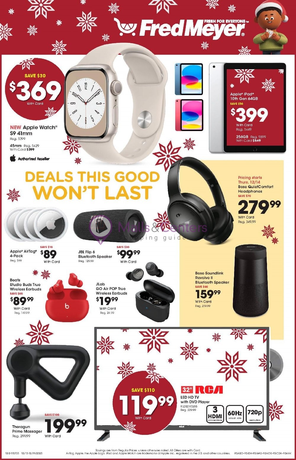 Fred Meyer Weekly ad valid from 12/13/2023 to 12/19/2023 MallsCenters