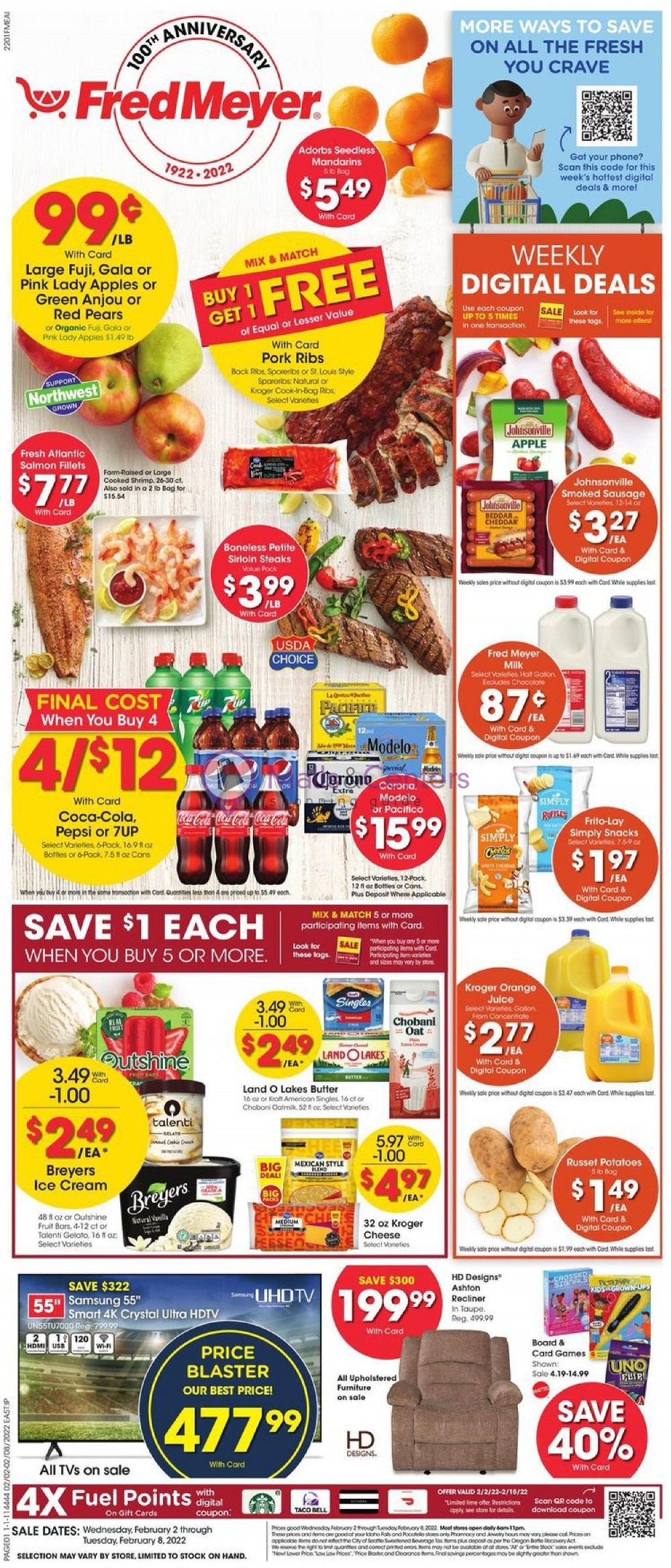 Fred Meyer Weekly ad valid from 02/02/2022 to 02/08/2022 MallsCenters