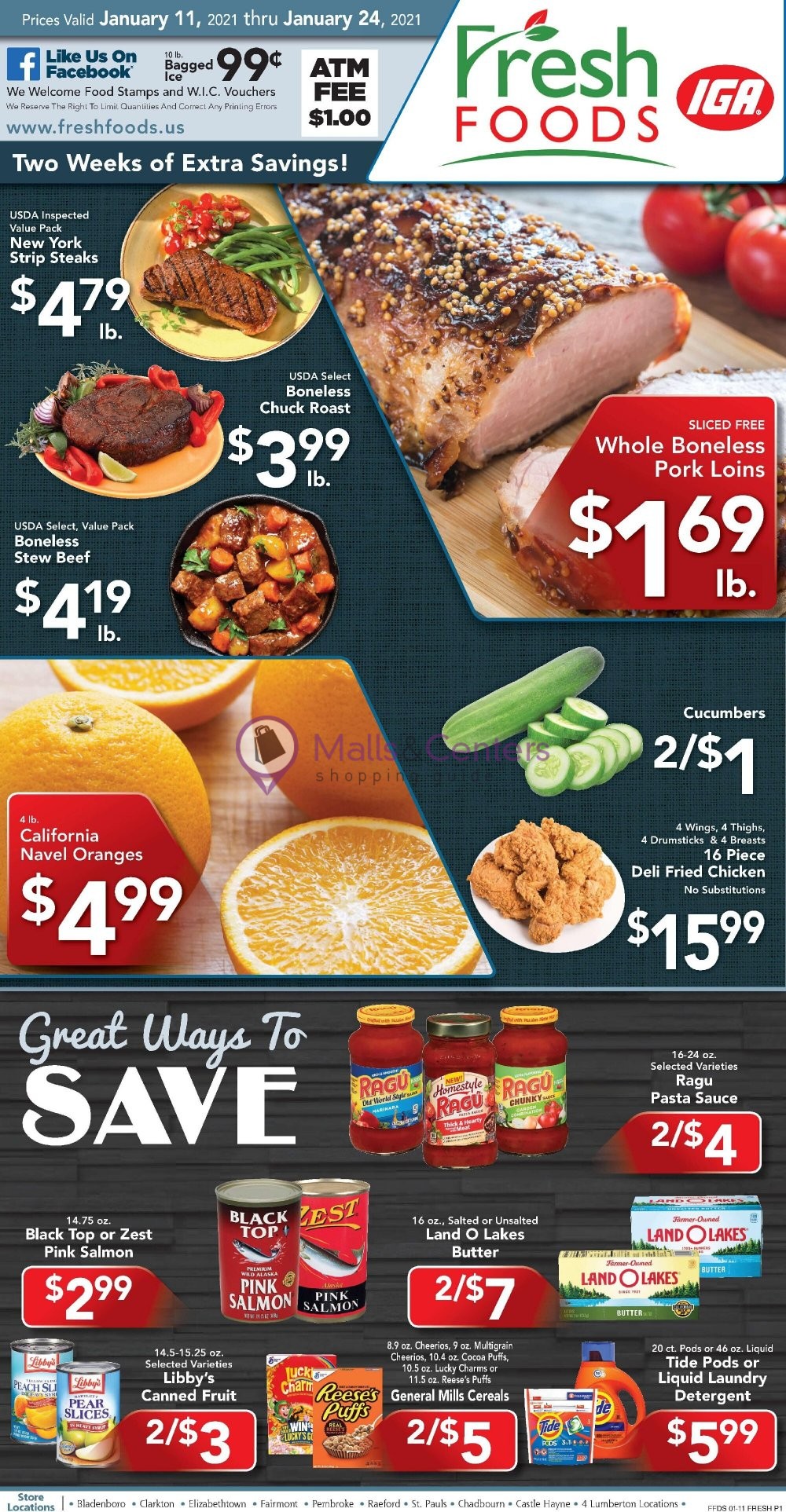 Fresh Foods IGA Weekly ad valid from 01/11/2021 to 01/24/2021