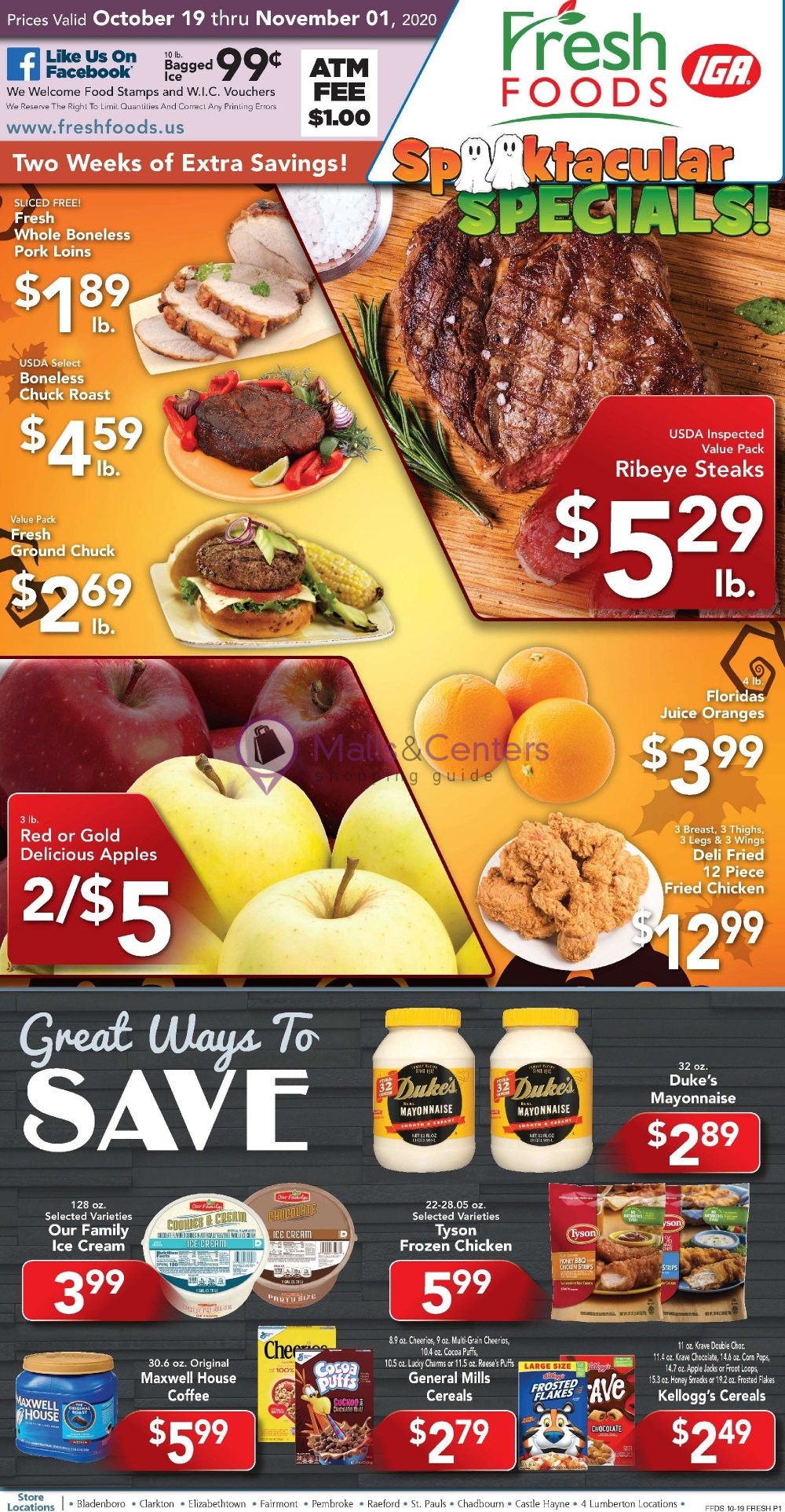 Fresh Foods IGA Weekly Ad sales & flyers specials MallsCenters