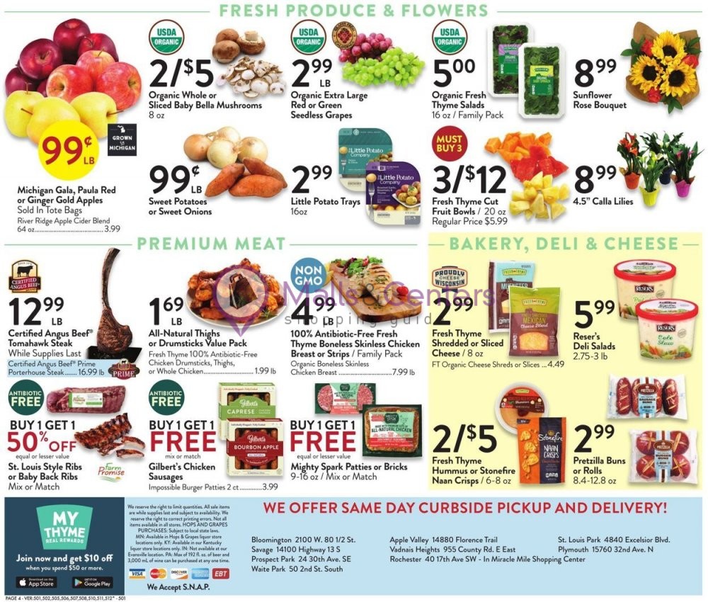 Fresh Thyme Weekly ad valid from 08/31/2022 to 09/06/2022 MallsCenters