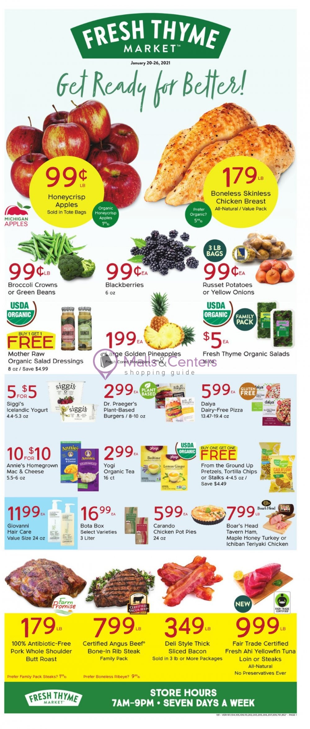 Fresh Thyme Weekly ad valid from 01/20/2021 to 01/26/2021 MallsCenters