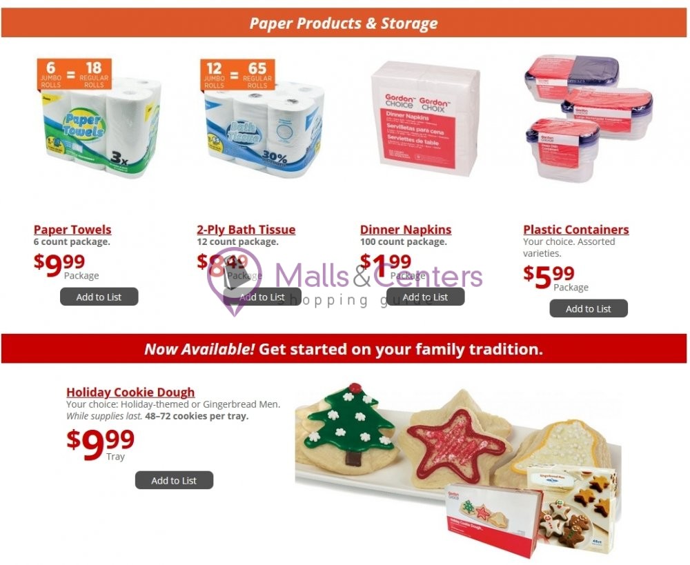 GFS Gordon Food Service Weekly ad valid from 11/22/2020 to 11/28/2020 MallsCenters