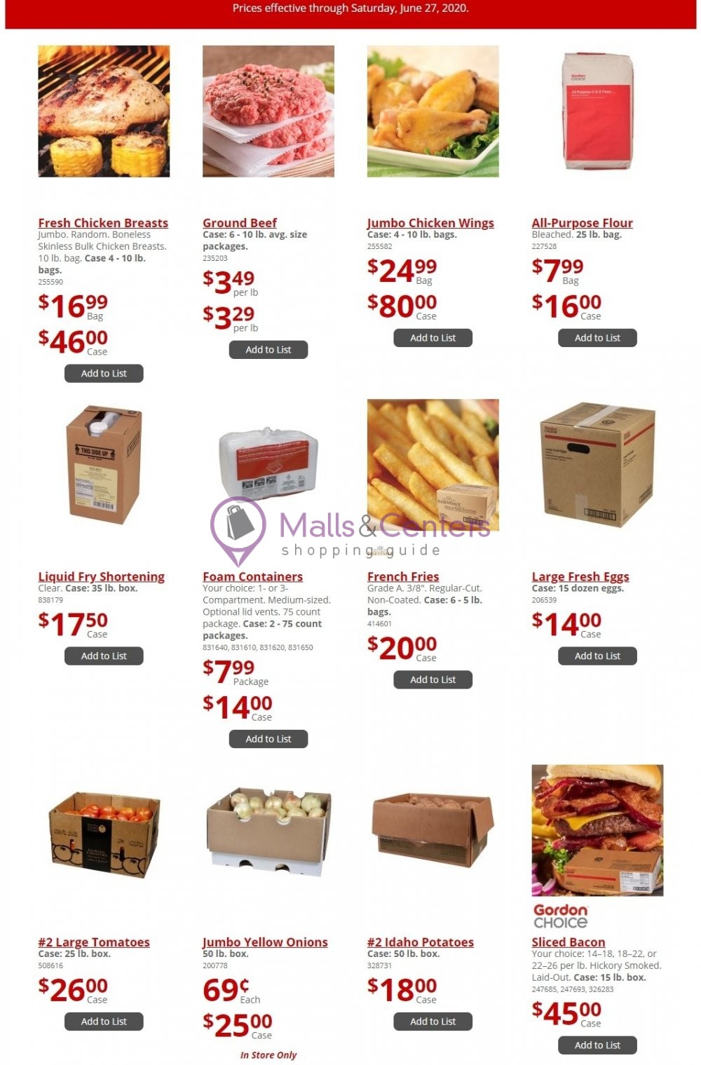 GFS Gordon Food Service Weekly ad valid from 06/21/2020 to 06/27/2020 MallsCenters