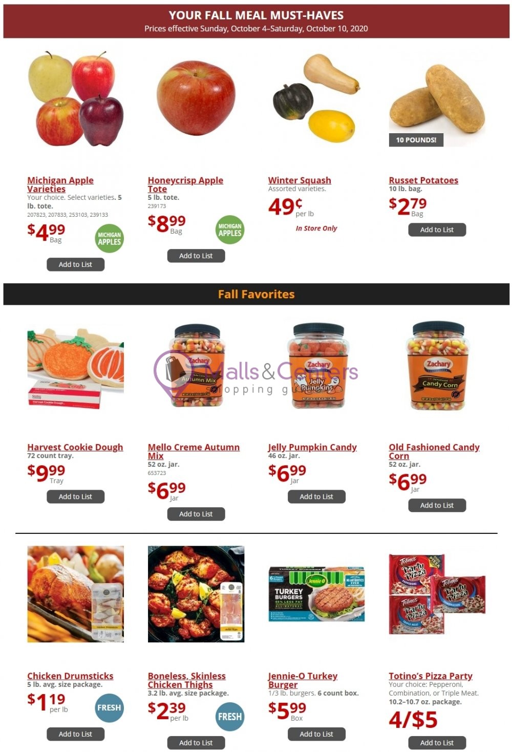 Gordon Food Service Ad / Gordon Food Service Store Ad Circular 10/18