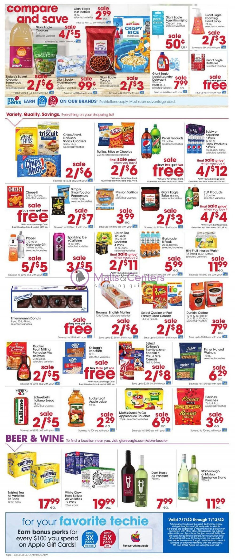 Giant Eagle Weekly Ad sales & flyers specials MallsCenters