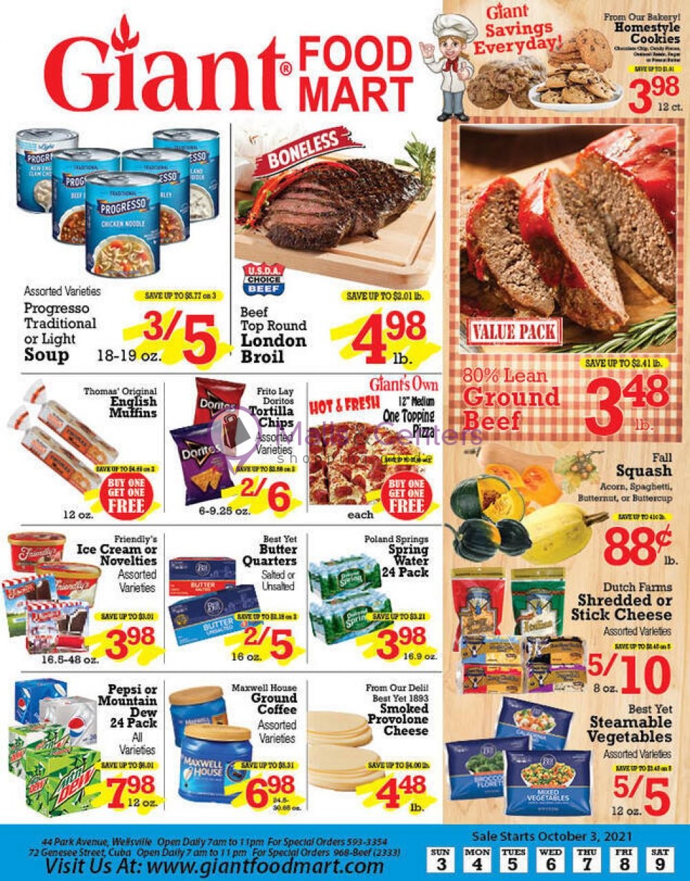 Giant Food Mart Weekly ad valid from 10/03/2021 to 10/09/2021 MallsCenters