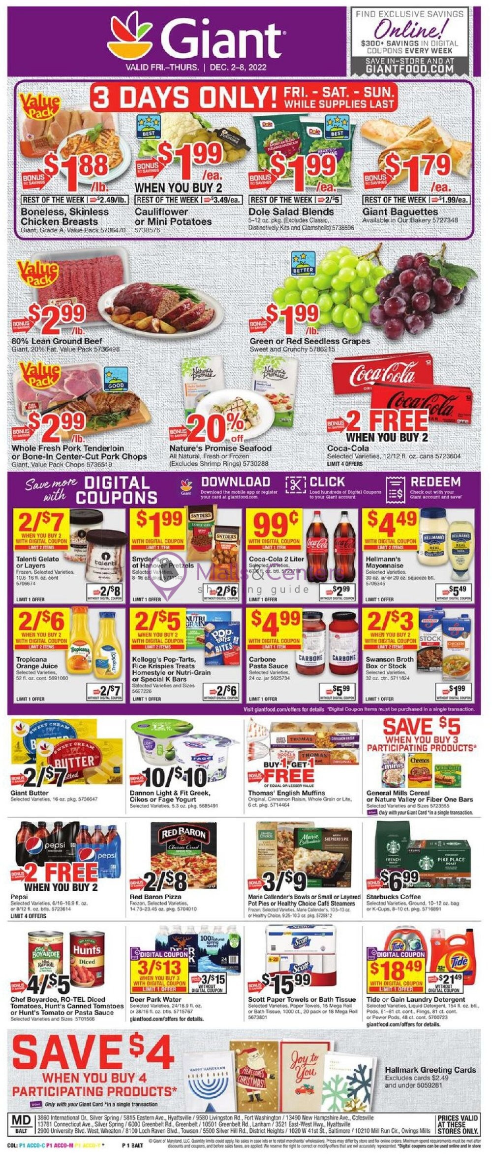 Giant Food Stores Weekly ad valid from 12/02/2022 to 12/08/2022
