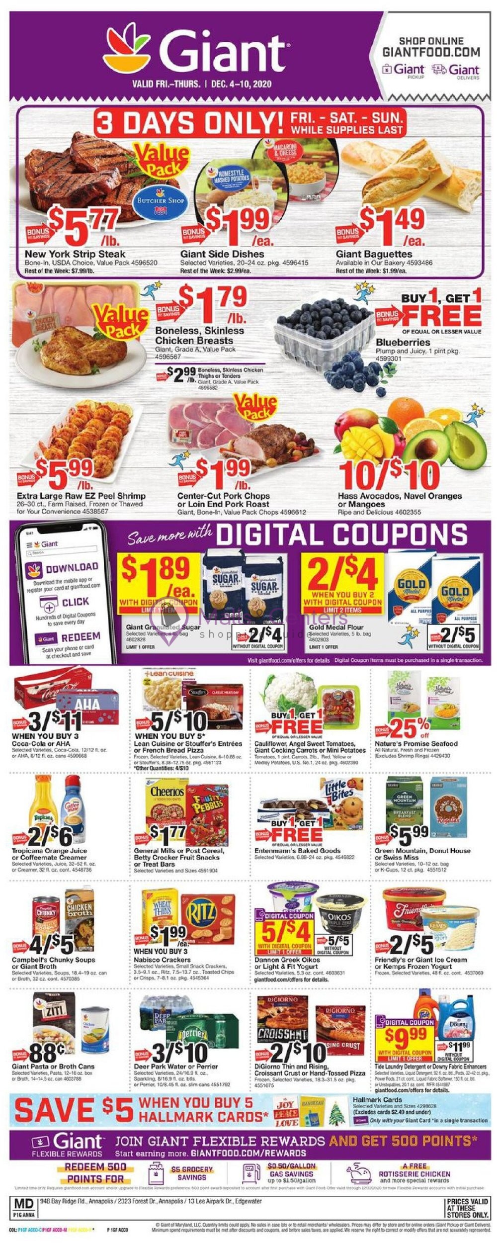Giant Food Stores Weekly ad valid from 12/04/2020 to 12/10/2020