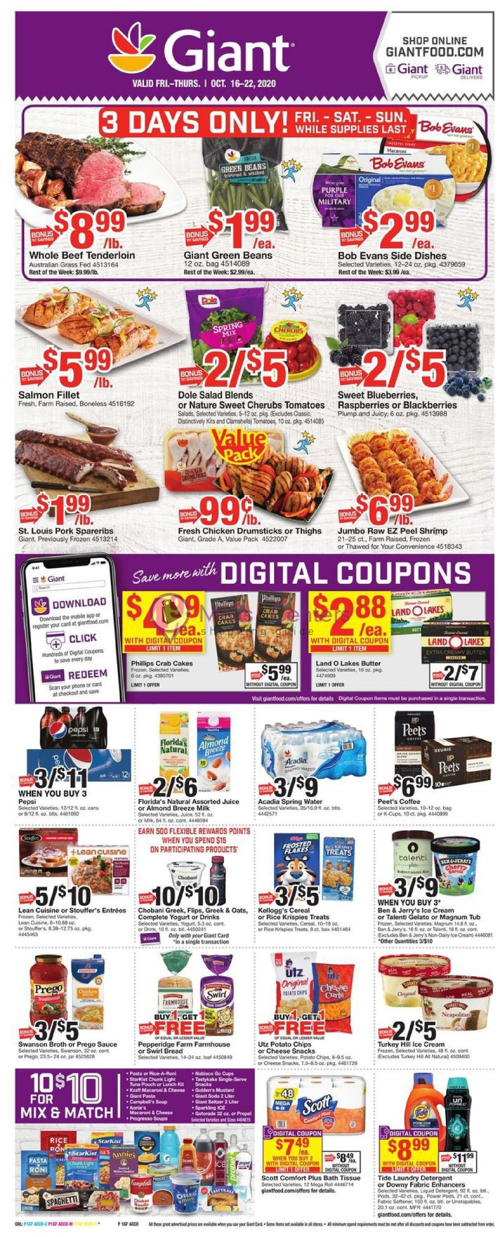Giant Food Stores Weekly ad valid from 10/16/2020 to 10/22/2020 ...