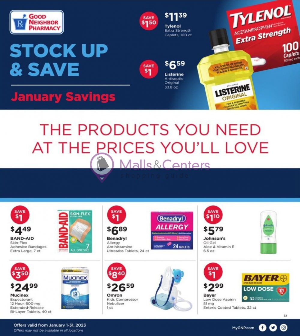 Good Neighbor Pharmacy Weekly Ad sales & flyers specials MallsCenters