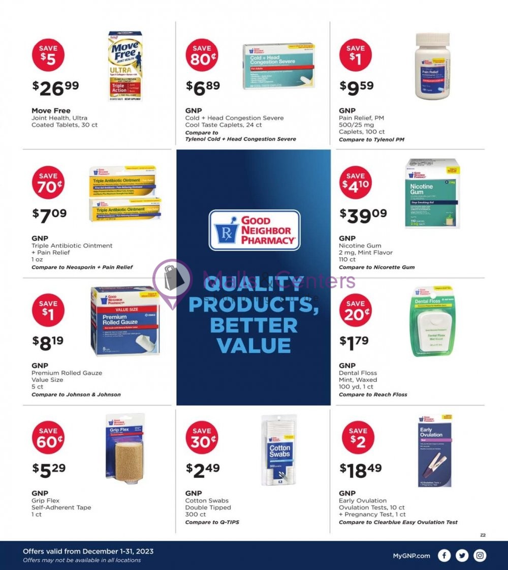 Weekly ad for Good Neighbor Pharmacy valid: 12/01/2023 - 12/31/2023, page 2
