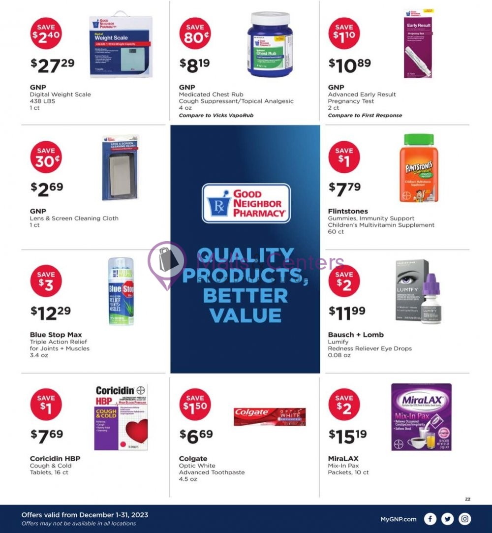 Weekly ad for Good Neighbor Pharmacy valid: 12/01/2023 - 12/31/2023, page 3