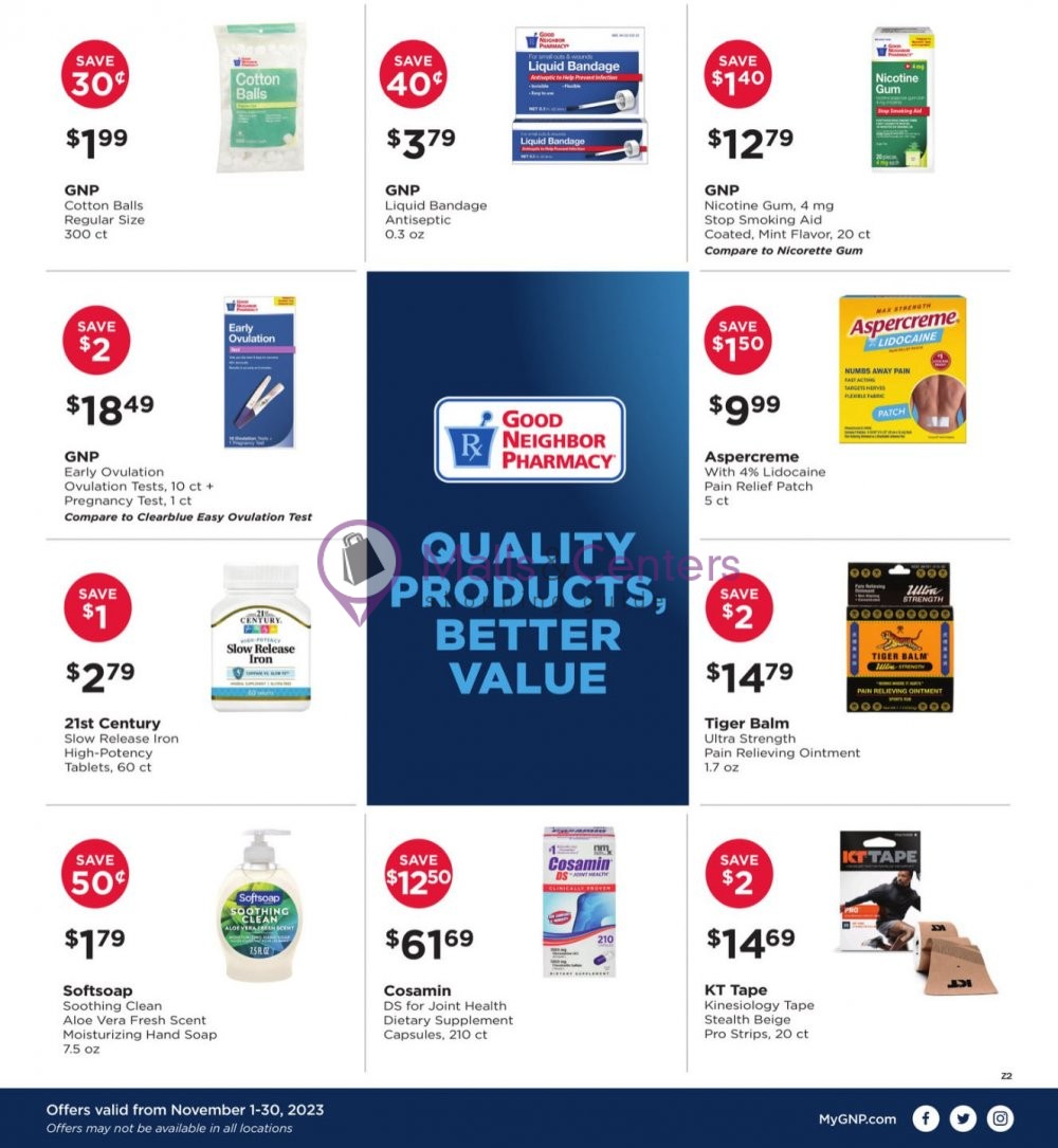 Good Neighbor Pharmacy Weekly ad valid from 11/01/2023 to 11/30/2023