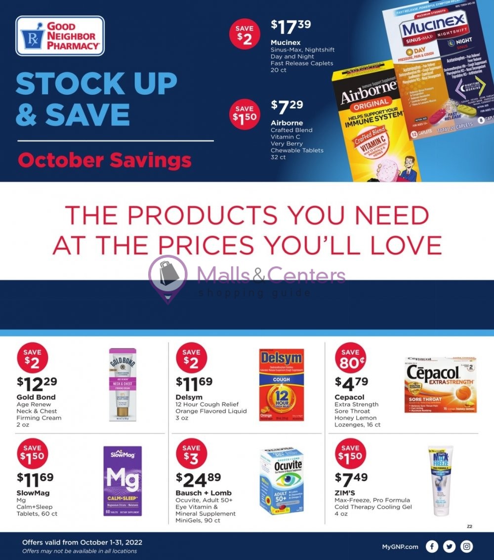 Good Neighbor Pharmacy Weekly Ad sales & flyers specials MallsCenters