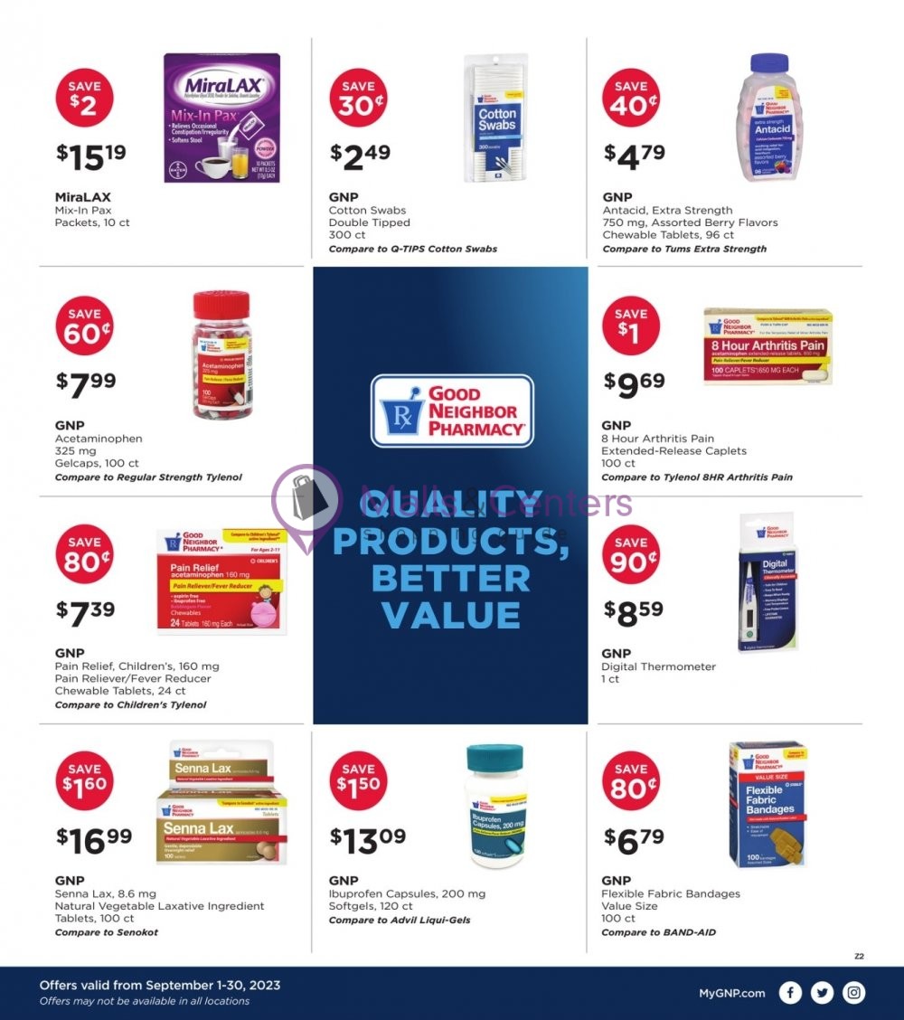Weekly ad for Good Neighbor Pharmacy valid: 09/01/2023 - 09/30/2023, page 2
