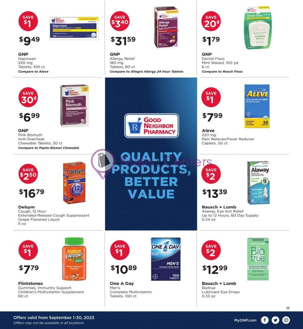 Weekly ad for Good Neighbor Pharmacy valid: 09/01/2023 - 09/30/2023, page 3