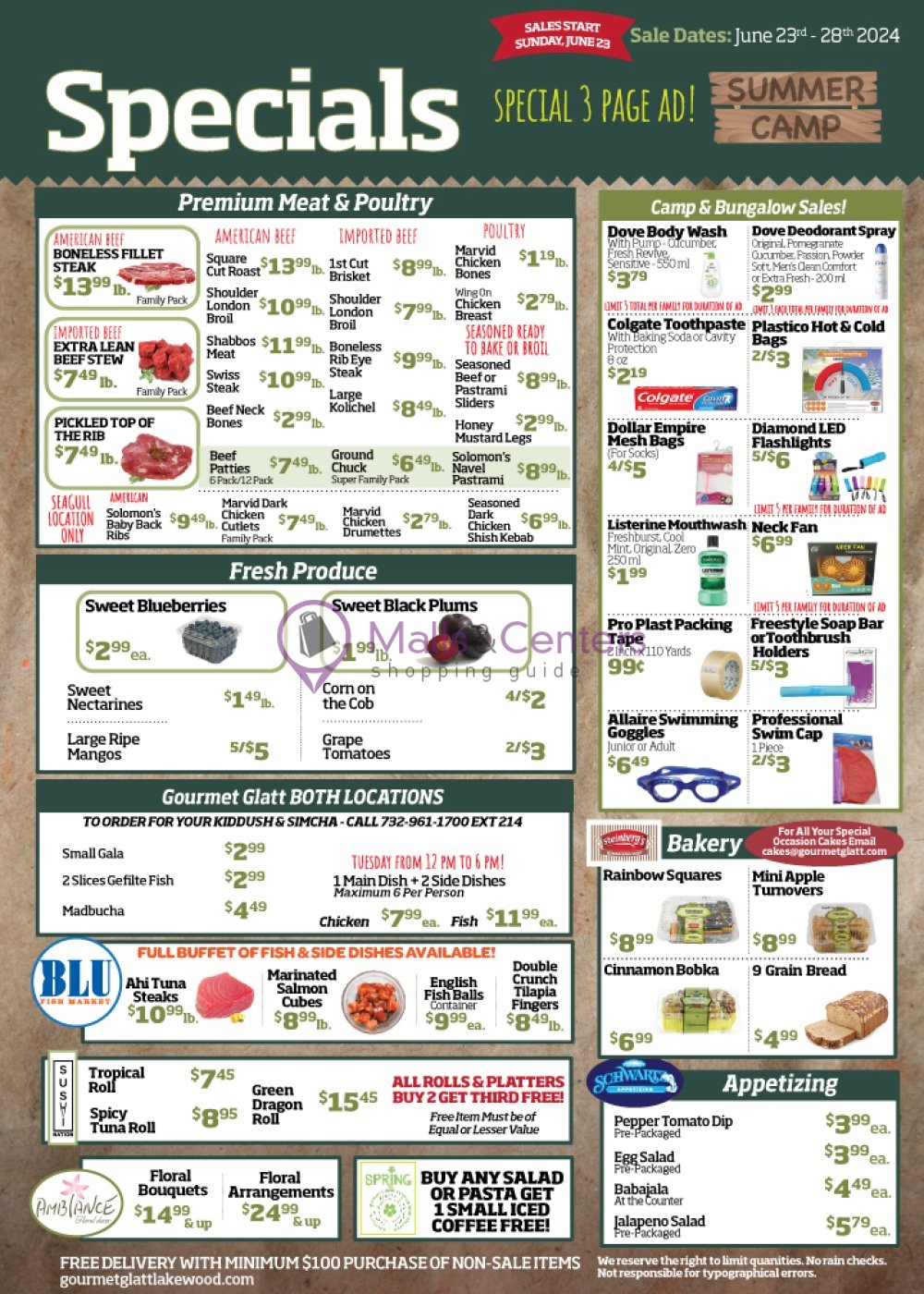 Weekly ad for Gourmet Glatt Market valid: 06/23/2024 - 06/28/2024, page 3