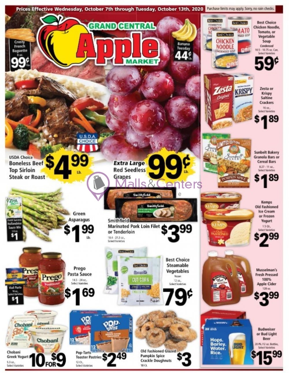 Grand Central Apple Market Weekly ad valid from 10/07/2020 to 10/13