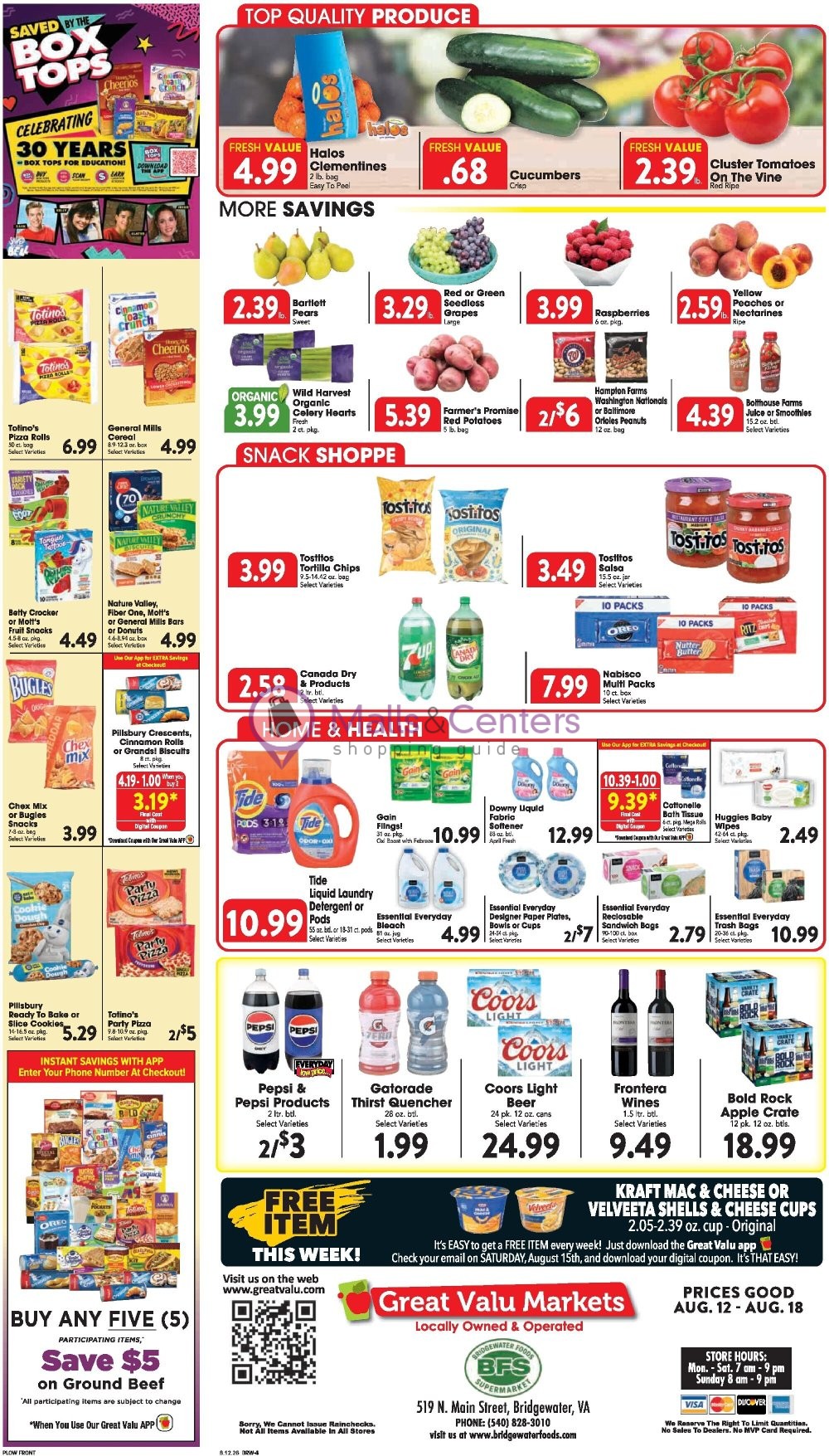 Weekly ad for Great Valu Markets valid: 08/12/2026 - 08/18/2026, page 4
