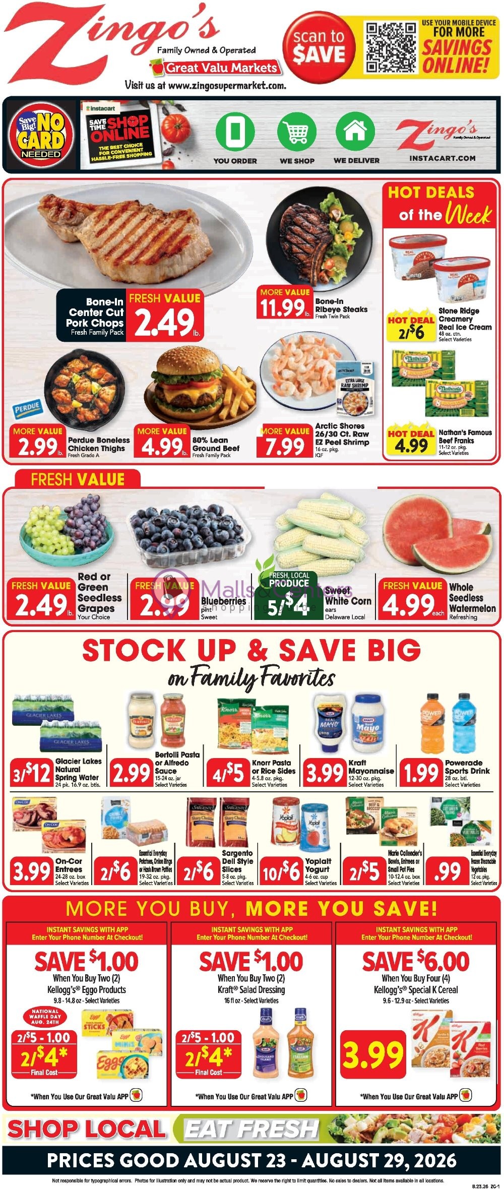 Weekly ad for Great Valu Markets valid: 08/23/2026 - 08/29/2026, page 1