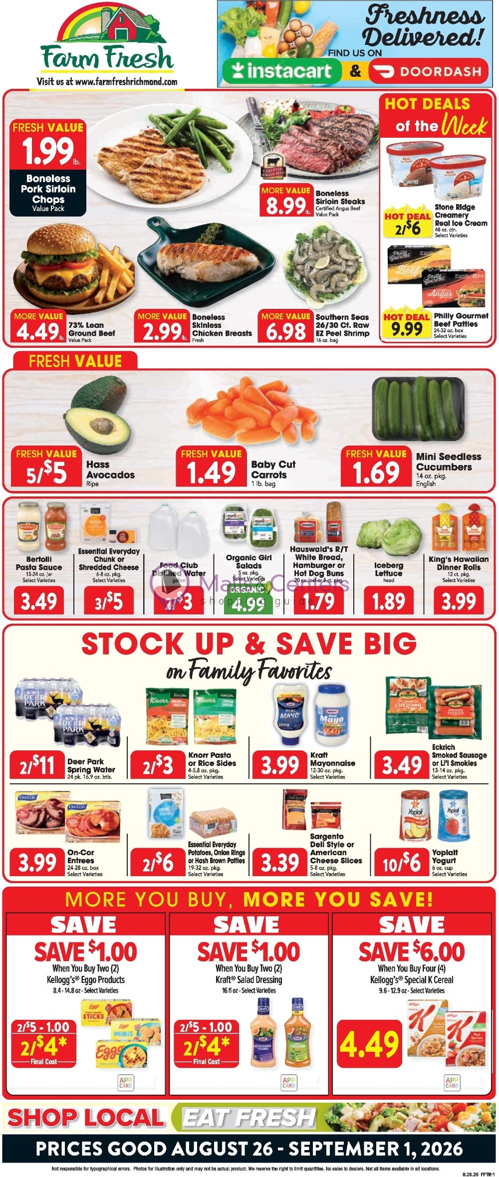 Weekly ad for Great Valu Markets valid: 08/26/2026 - 09/01/2026, page 1