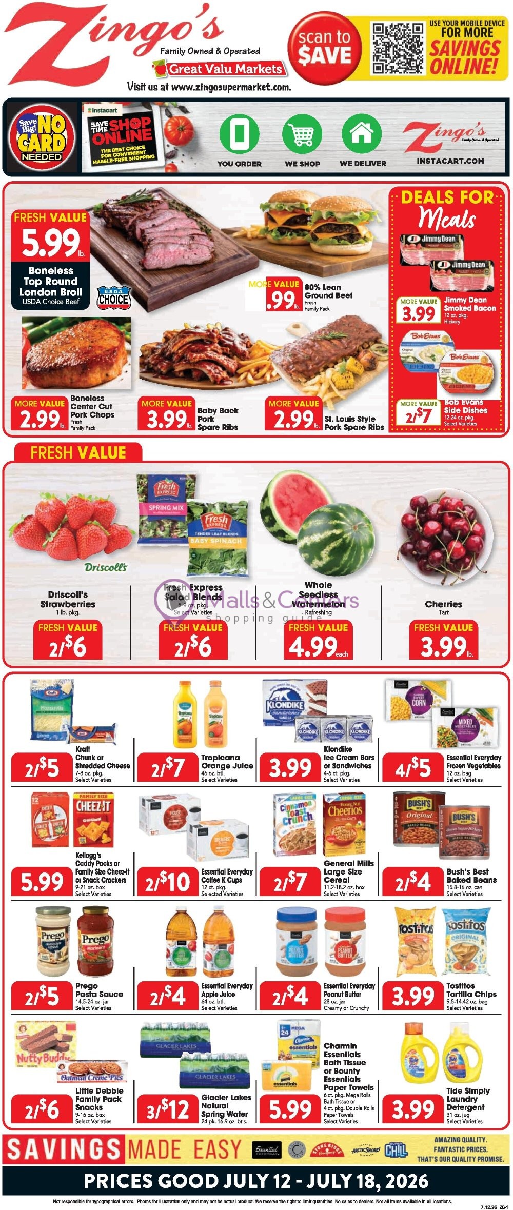 Weekly ad for Great Valu Markets valid: 07/12/2026 - 07/18/2026, page 1