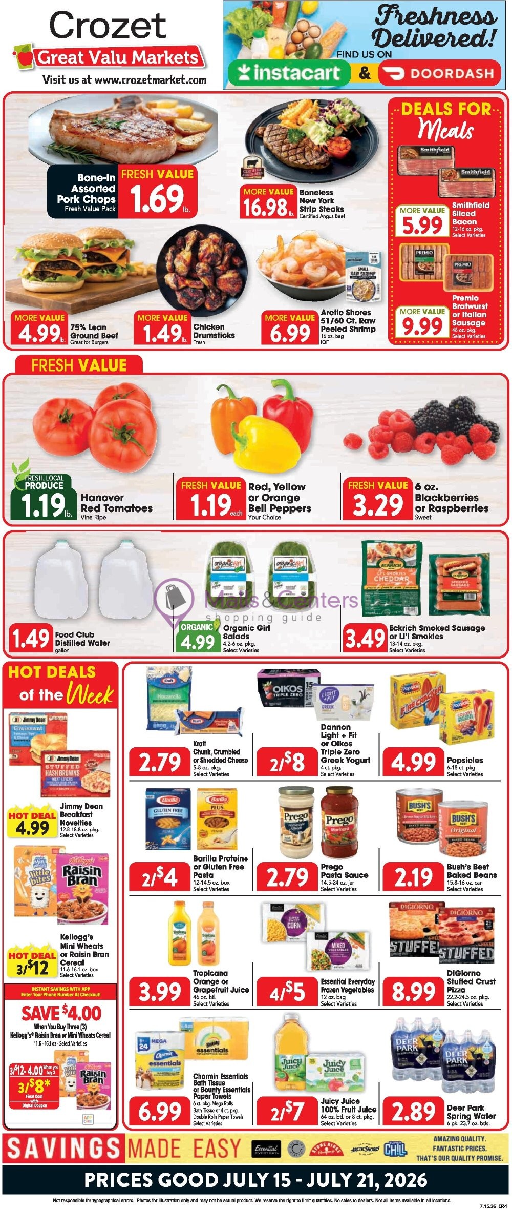 Weekly ad for Great Valu Markets valid: 07/15/2026 - 07/21/2026, page 1