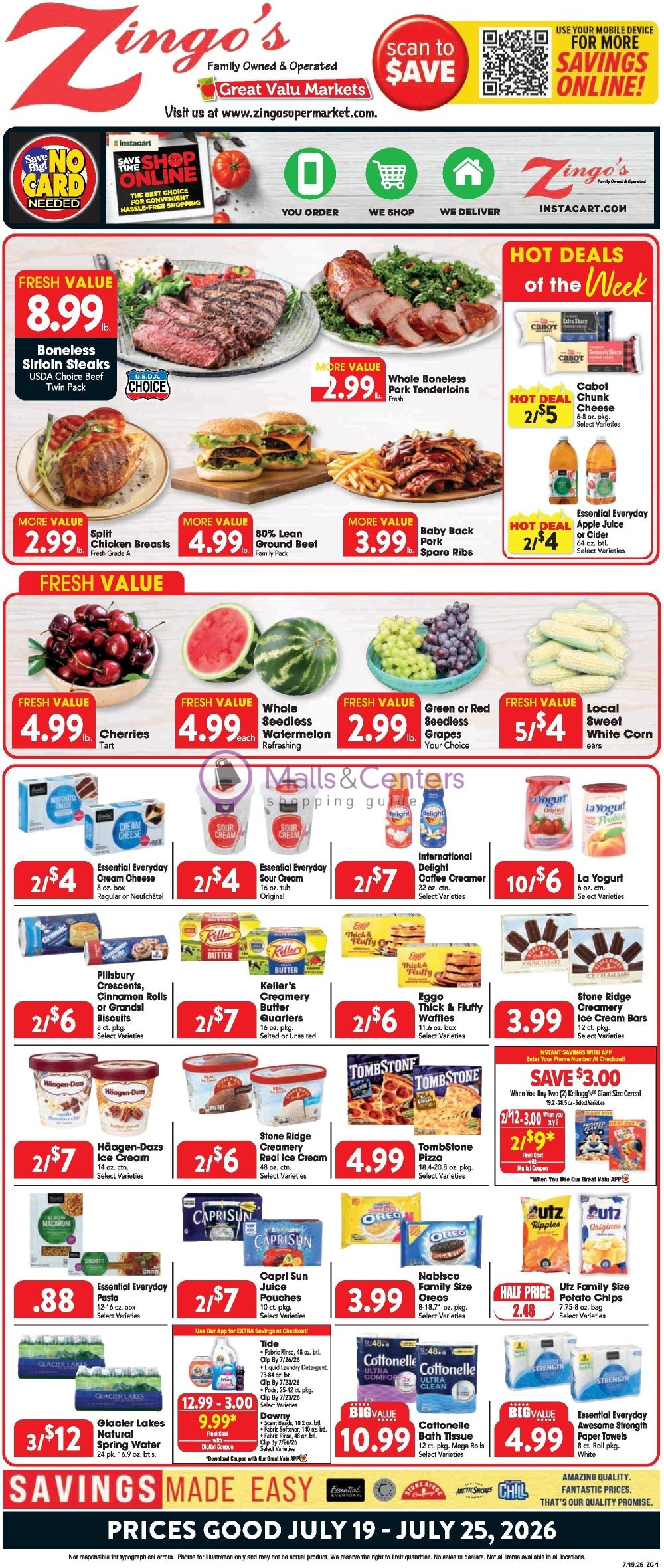 Weekly ad for Great Valu Markets valid: 07/19/2026 - 07/25/2026, page 1