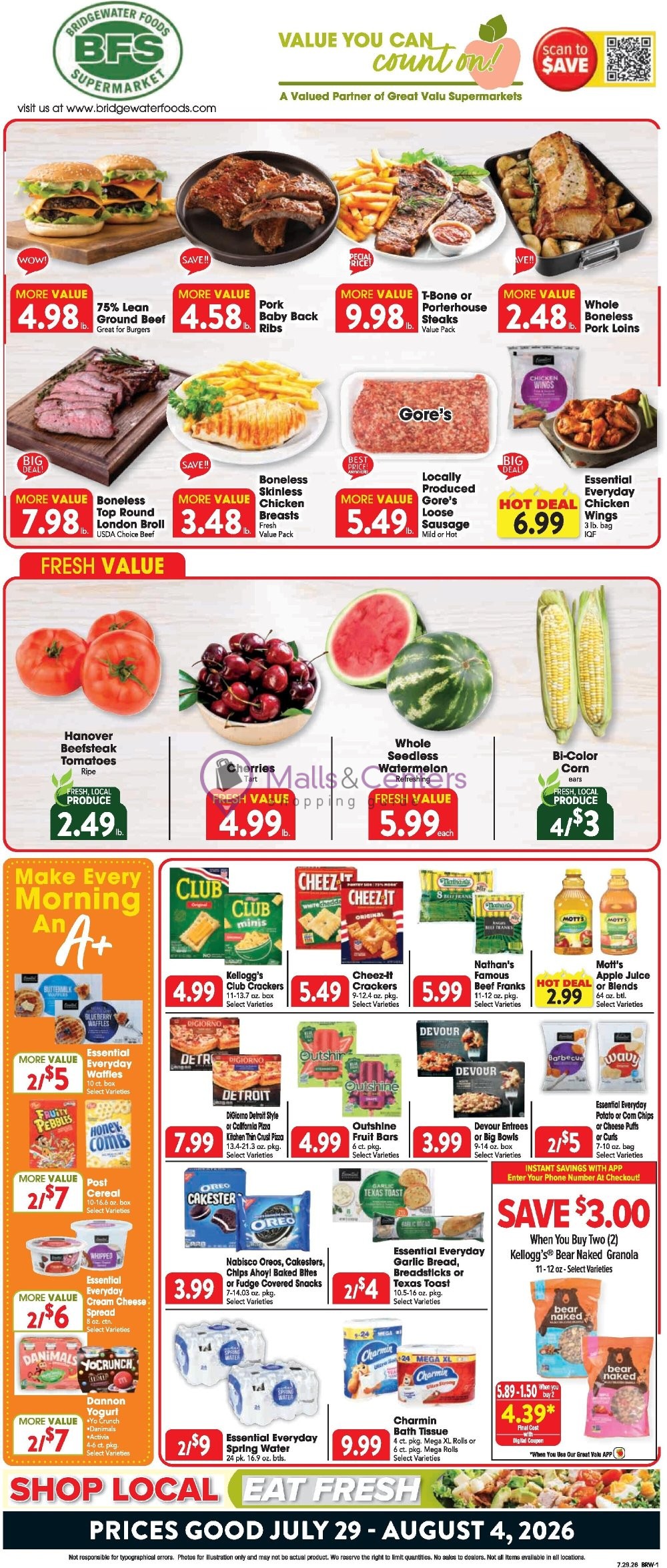 Weekly ad for Great Valu Markets valid: 07/29/2026 - 08/04/2026, page 1