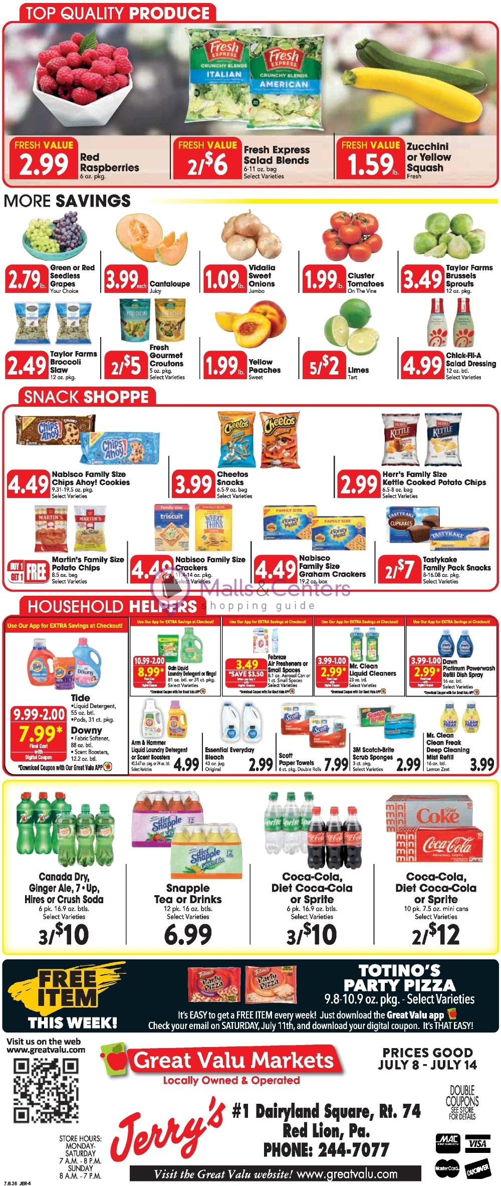Weekly ad for Great Valu Markets valid: 07/08/2026 - 07/14/2026, page 4