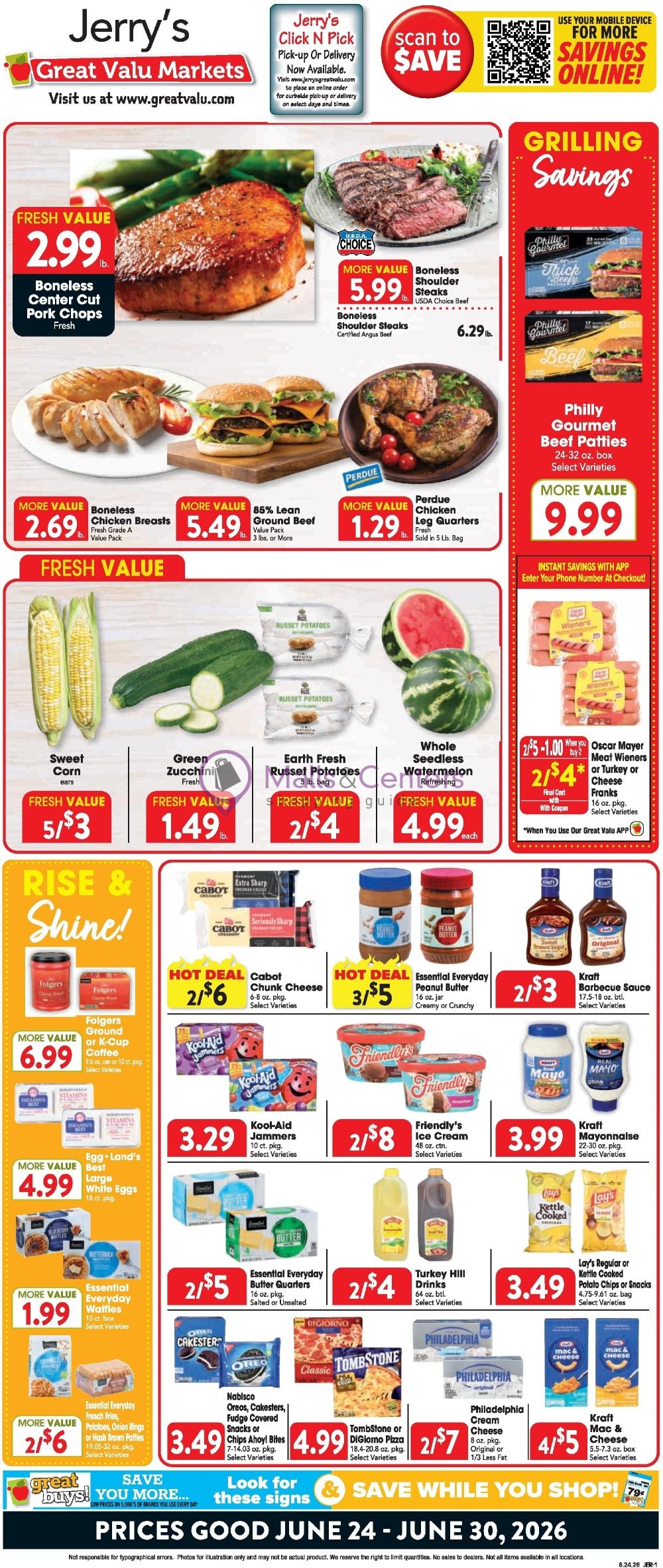 Weekly ad for Great Valu Markets valid: 06/24/2026 - 06/30/2026, page 1
