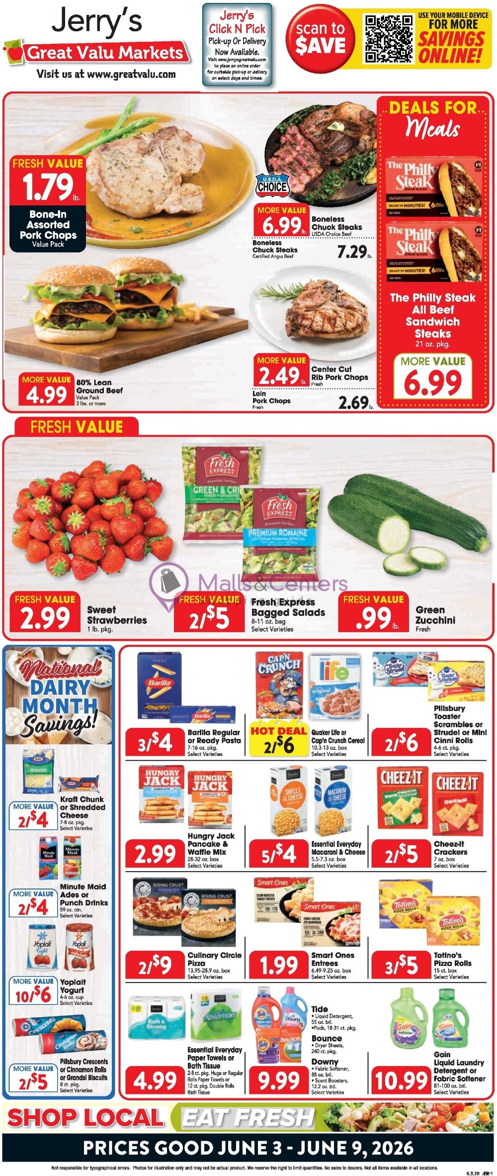 Weekly ad for Great Valu Markets valid: 06/03/2026 - 06/09/2026, page 1