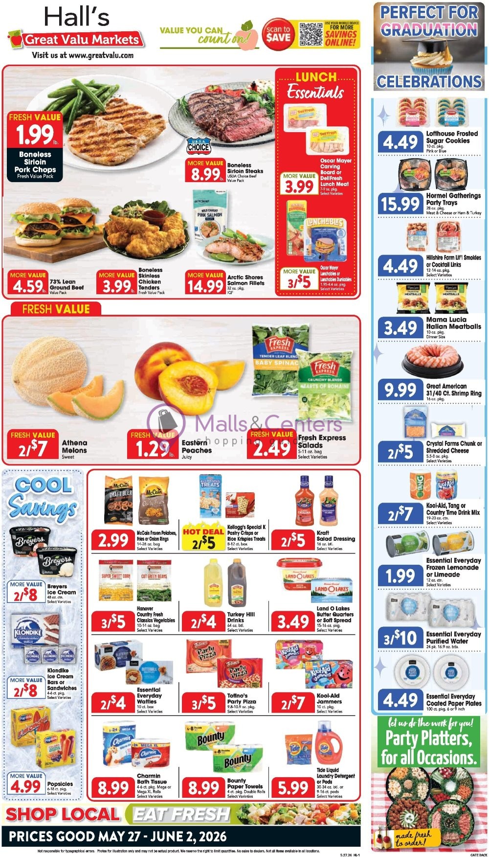 Weekly ad for Great Valu Markets valid: 05/27/2026 - 06/02/2026, page 1