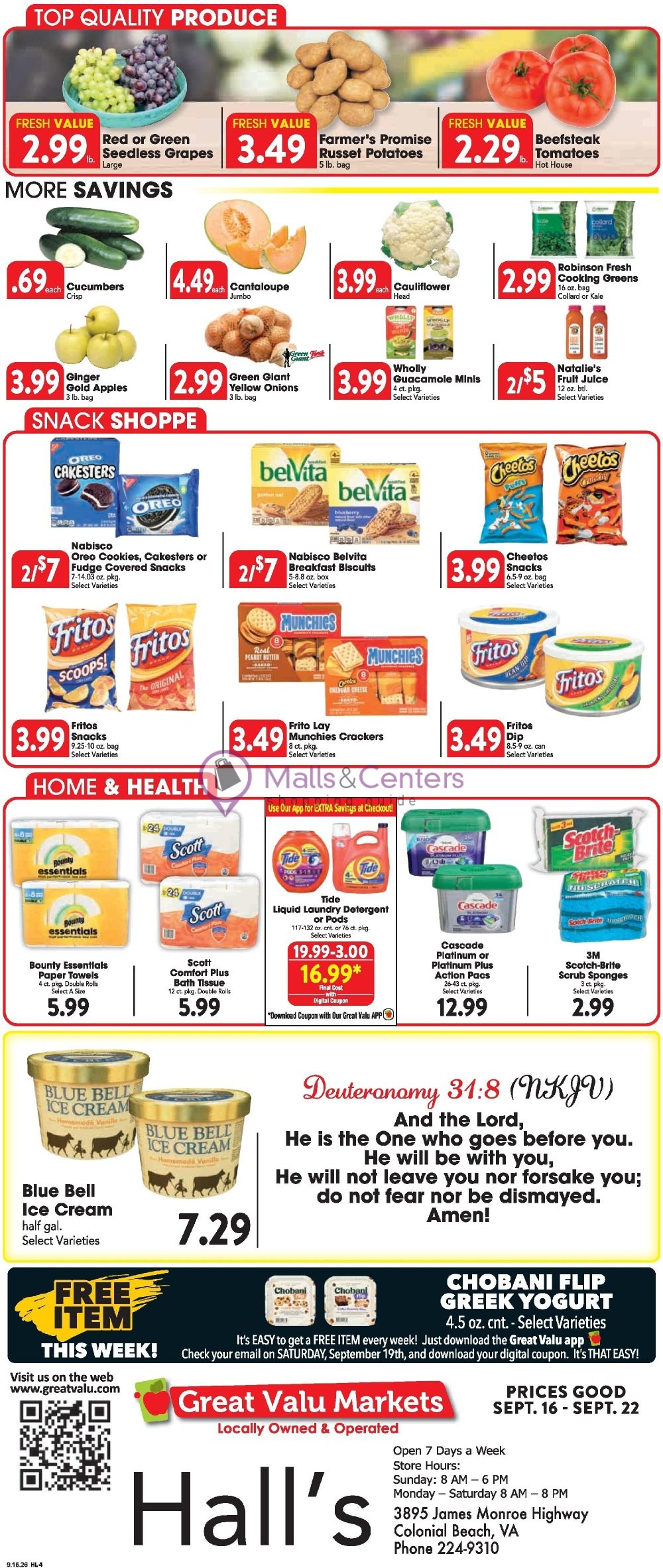 Weekly ad for Great Valu Markets valid: 09/16/2026 - 09/22/2026, page 4