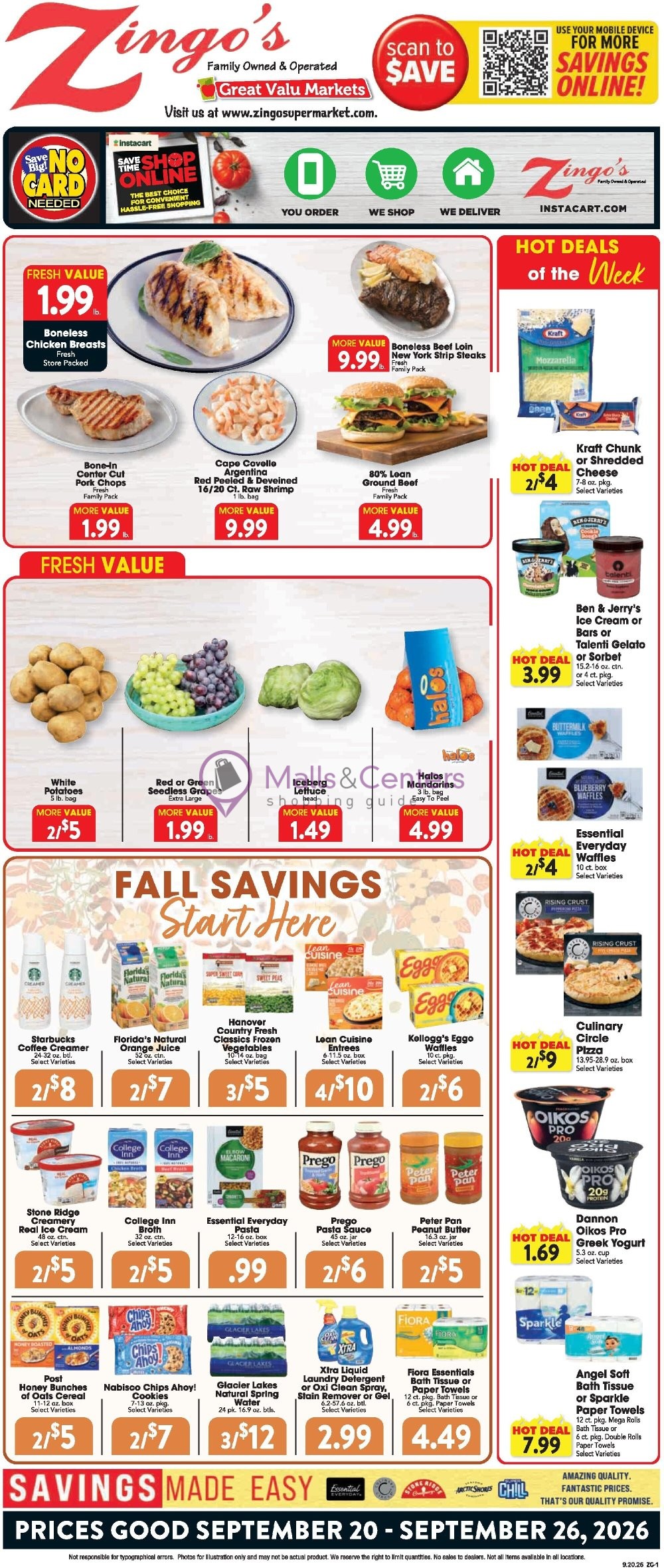 Weekly ad for Great Valu Markets valid: 09/20/2026 - 09/26/2026, page 1